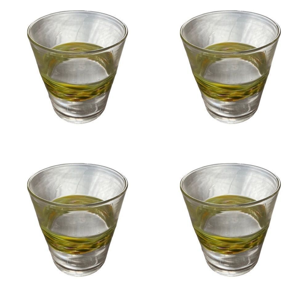 Set of (4) Tastefully Simple on the RocksGlass